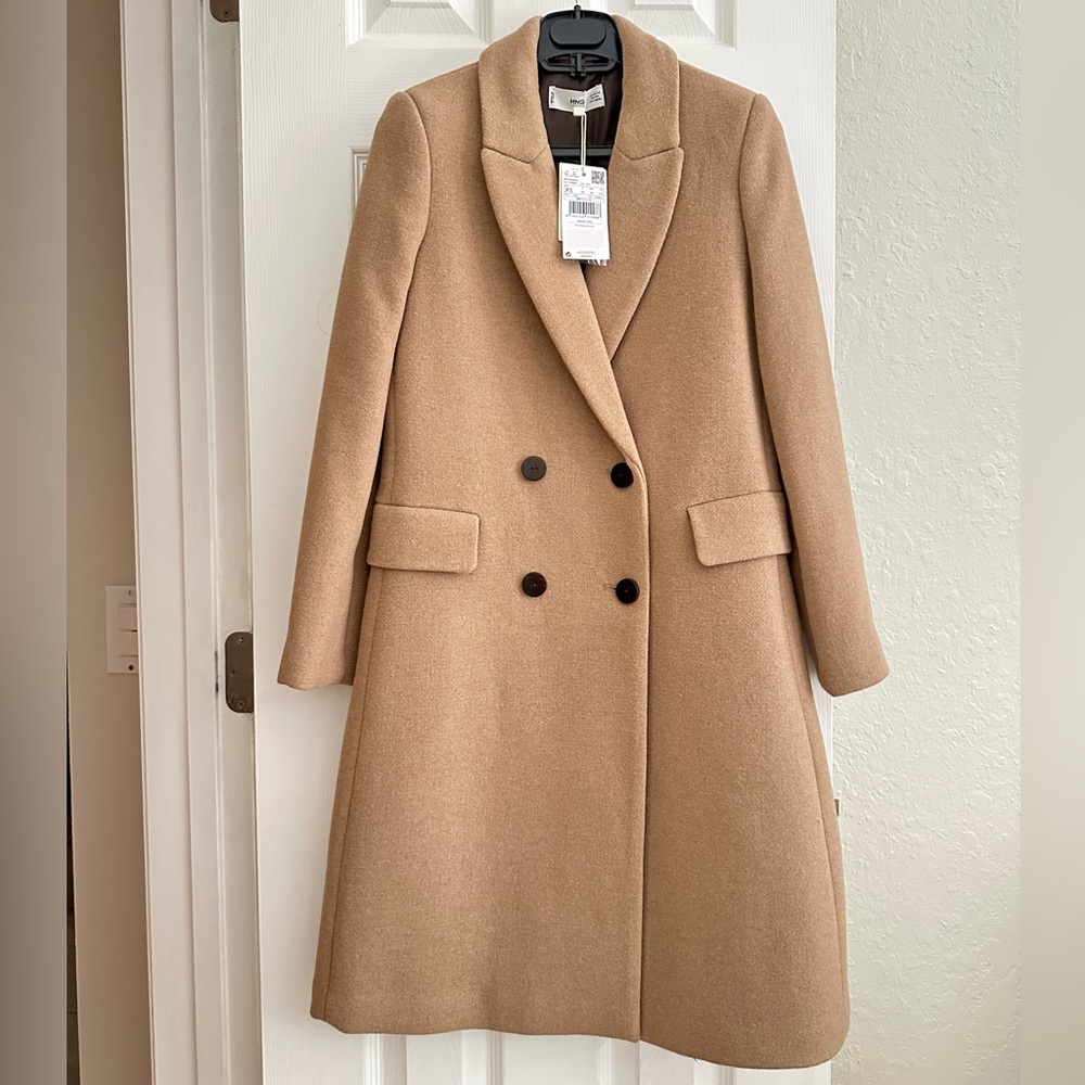 Mango Double-breasted wool coat (NWT)